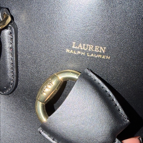 Lauren Ralph Lauren Large Black Bag with Red Interior - Picture 9 of 15